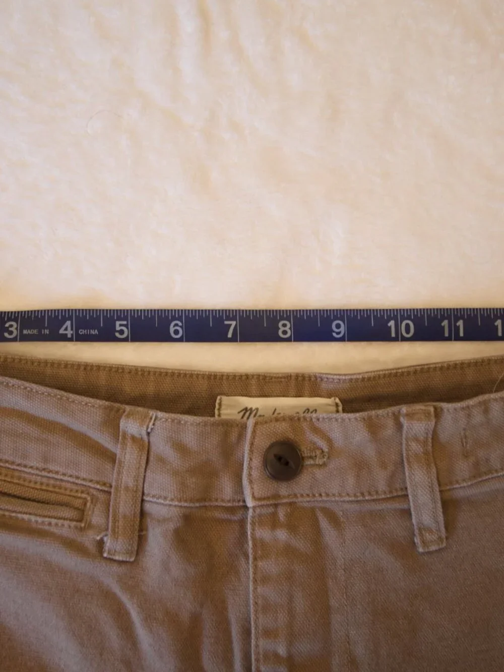 Madewell The Emmett Wide-Leg Crop Pant in Khaki - Size 30